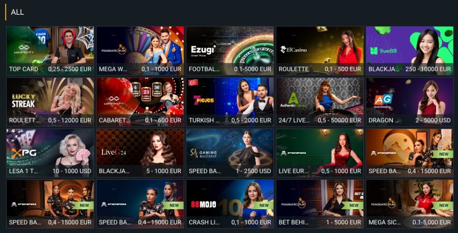 Betandyou hare et live casino med klassiske bordspill og live game show-spill