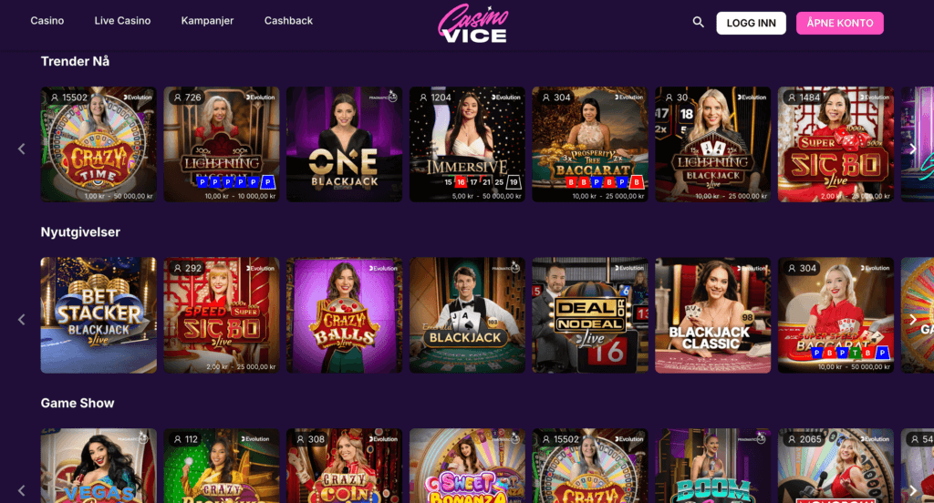 Casino Vice Live Casino