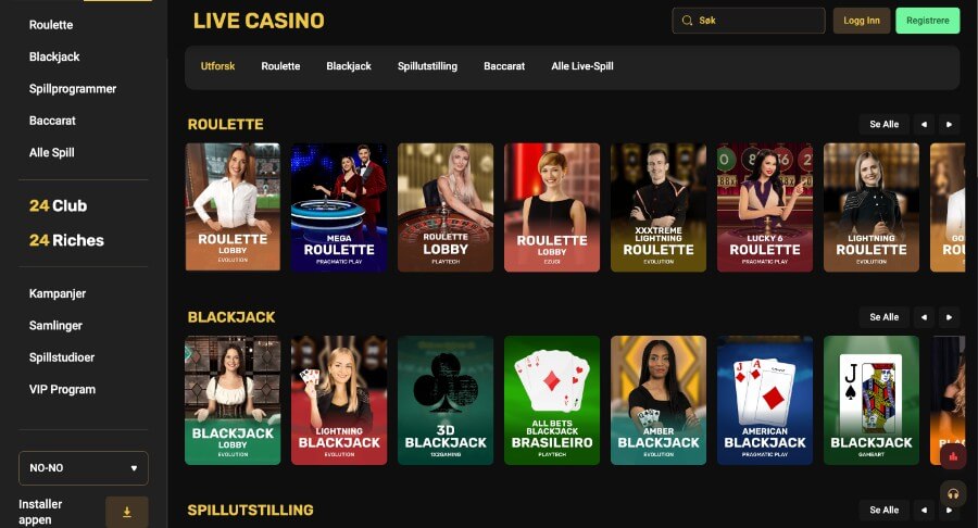 24Casino Live Casino