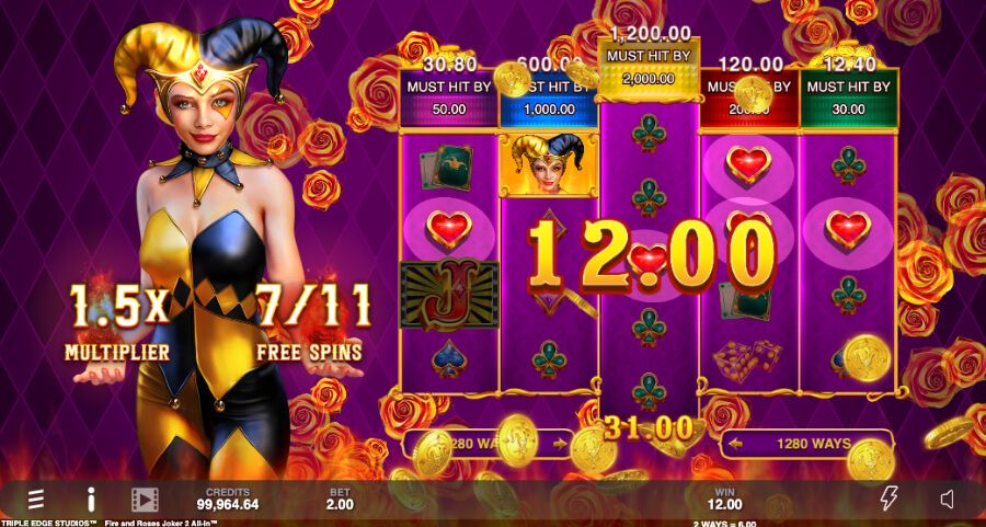 Free spins på spilleautomaten Fire and Roses Joker 2 All-In