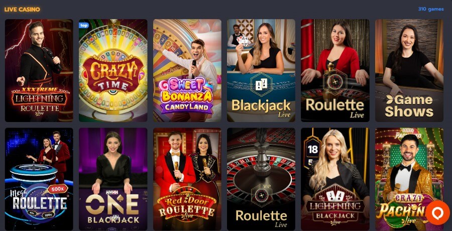 Flappy Casino har et live casino med klassiske bordspill og live game show-spill