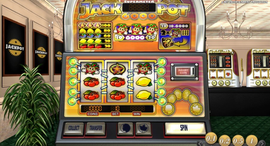 Jackpot 6000 er en ikonisk spilleautomat fra spillutvikleren NetEnt