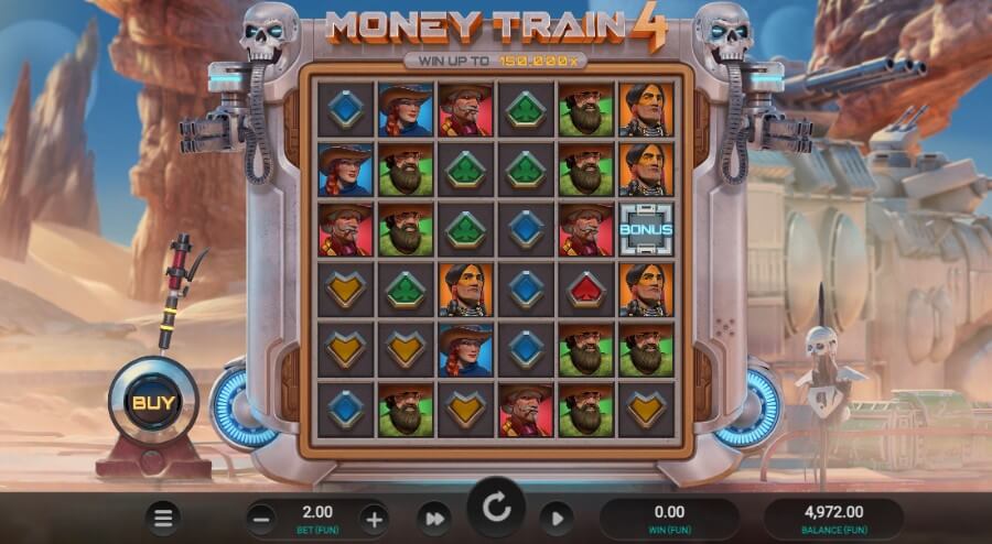 Spilleautomaten Money Train 4 fra Relax Gaming er veldig populær