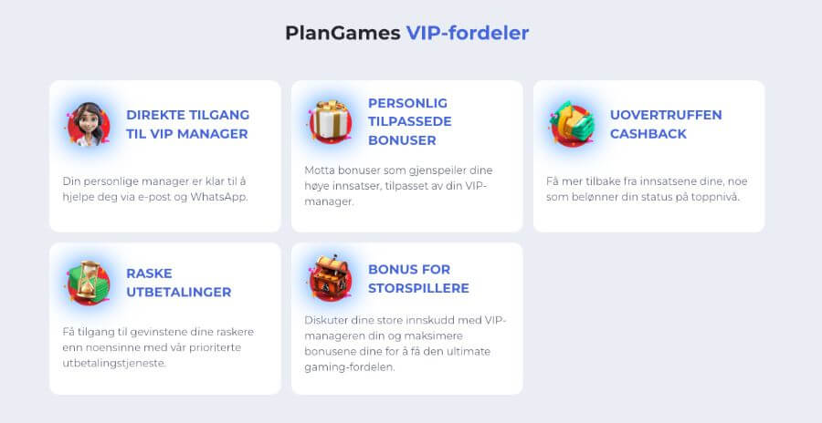 Plangames har et spennende VIP-program med ekstra belønninger og fordeler