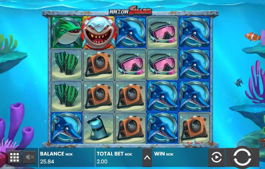 Spilleautomaten Razor Shark fra Push Gaming er et klassisk spill