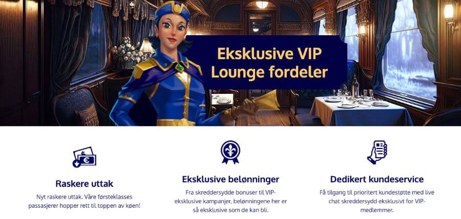 SlotExpress har et VIP-program som gir deg flere belønninger og fordeler