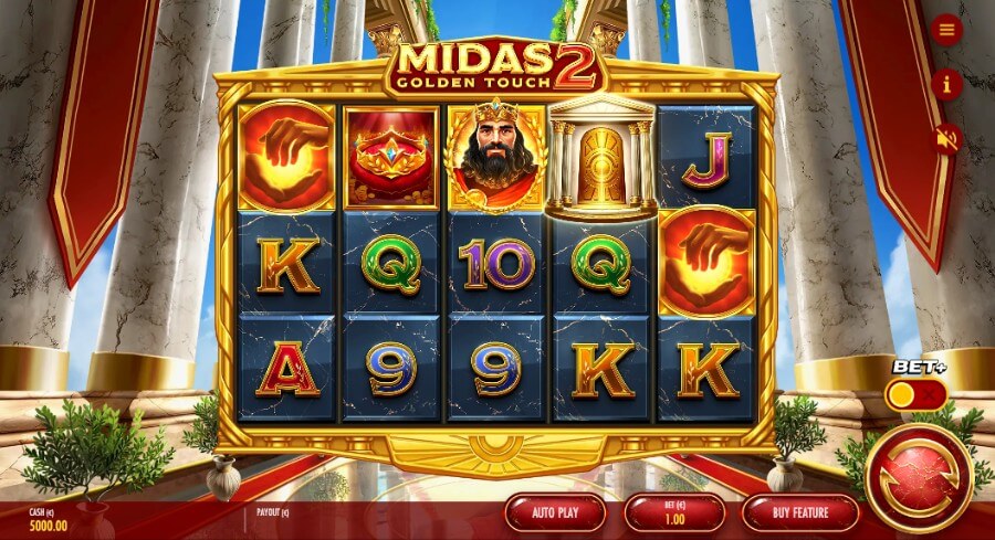 Spilleautomaten Midas Golden Touch 2 er et populært spill fra Thunderkick