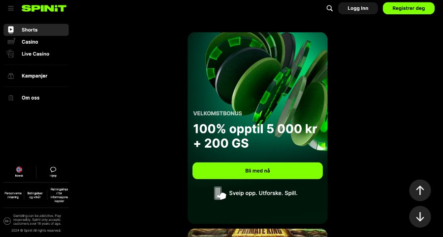 Spinit Velkomstbonus