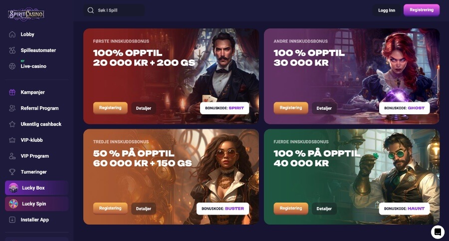 Spirit Casino Velkomstbonus