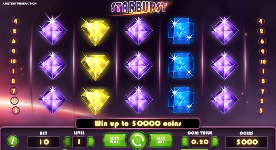 Starburst er en kjent og populær spilleautomat fra spillutvikleren NetEnt